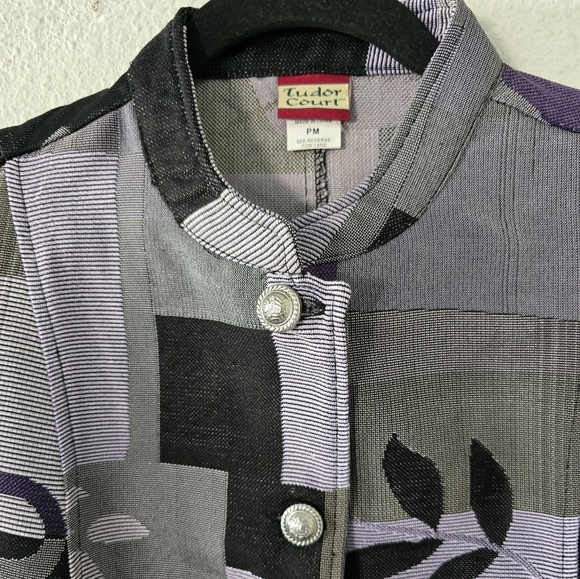 Tudor Court Art To Wear Jacket Women PM 5Button Tapestry Mixed Print Boho - Picture 7 of 14